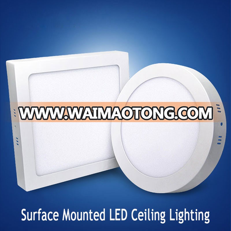 Saa Modern Aluminium Round Square Surface Mounted Recessed Dimmable 24w Smd Led Panel Ceiling Lights