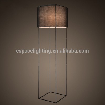 Hot sale modern fabric hotel standing floor lamp guzhen lighting market