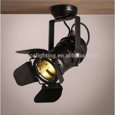 Vintage black industrial wrought iron LED ceiling pendant lamp 220V for decoration