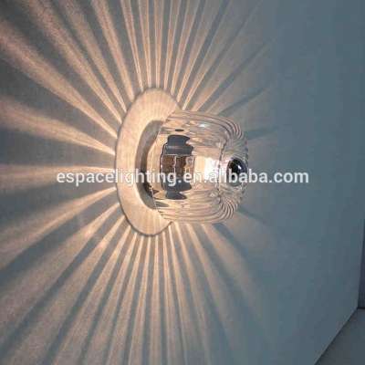 Indoor Modern Hotel Bedside Glass Wall Lamp