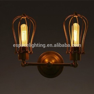 American vintage wall lamp indoor lighting single/double heads with lampshade Home wall lamps E27