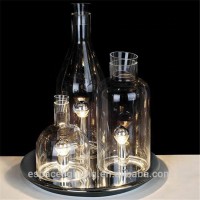 Creative clear glass table lamp hotel with CE certificated