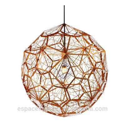 Modern golden stainless steel ball pendant light with CE approved