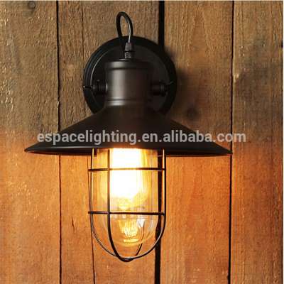 Wholesale Price Loft Vintage Industrial Edison Wall Lamps Clear Glass Lampshade Antique Copper Wall Lights 110V 220V For Bedroom