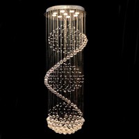 Spiral stair shape chandelier pendant lighting crystal Drop ceiling hanging Lamp for home hotel