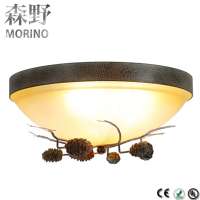 American country glass ceiling lamps,living room restaurant bedroom ceiling lamp