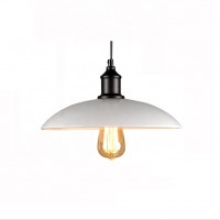 industrial lighting pendant lamp vintage White metal shade pendant light